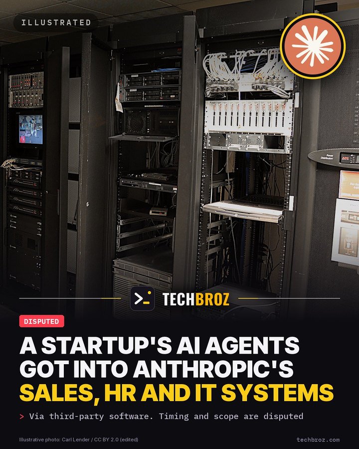 Fail card: A startup's AI agents got into Anthropic's sales, HR and IT systems through third-party software, and the two sides dispute how far