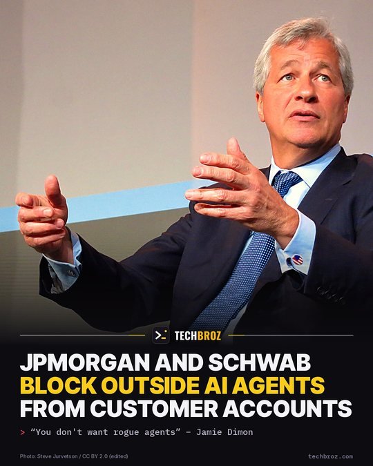 Fail card: JPMorgan and Schwab lock outside AI agents out of customer accounts